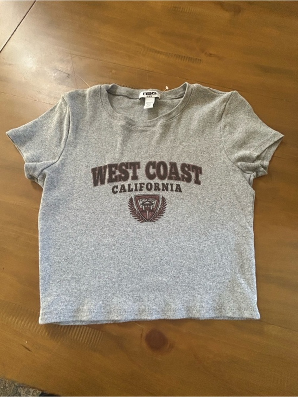 RSQ Grey 'West Coast California' Graphic Baby Tee